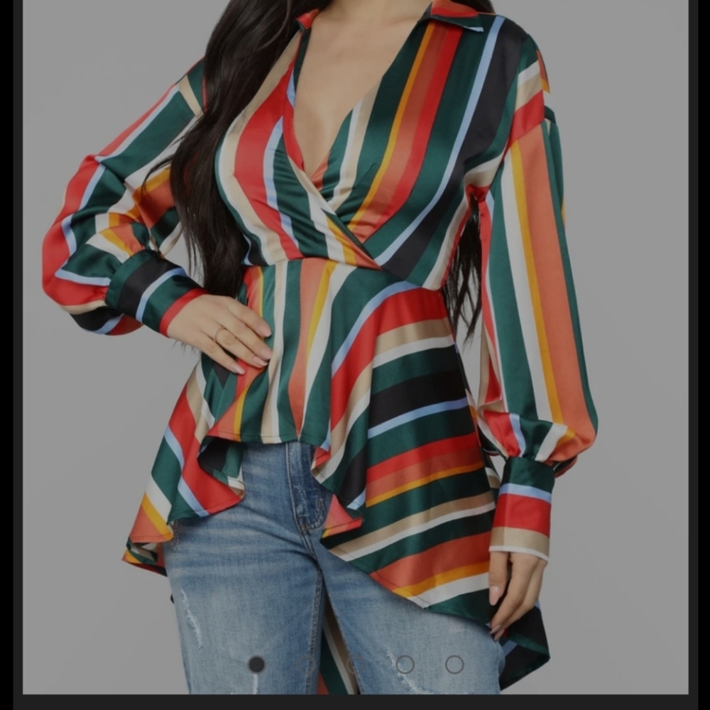 Multi color  Blouse (NWOT)